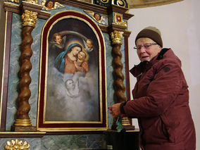 Putzaktion in der Weingartenkapelle (Foto: Elisabetha Rößler)